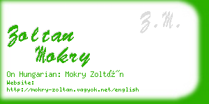 zoltan mokry business card